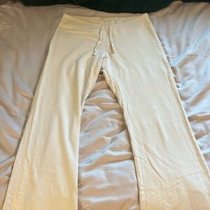 Brandy Melville Flare Pants- color: cream
size: medium/large